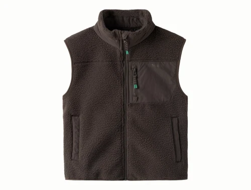 Name It teddy vest i mørkebrun nuance med brystlomme  