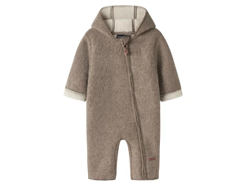 Name It fleece køredragt walnut med hætte