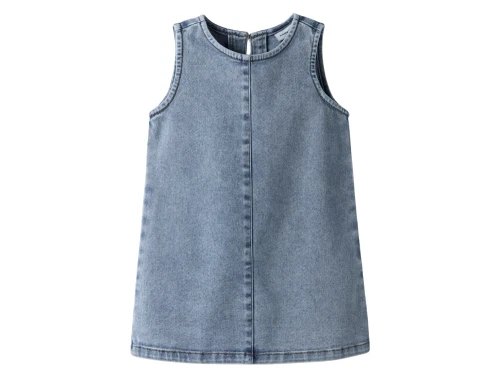 NAME IT denimkjole i blå nuance medium blue denim set forfra