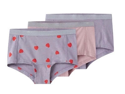 Name It hipsters lavender gray med hjerteprint 3-pak