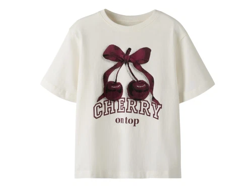 Name It t-shirt jet stream med kirsebærprint produktfoto