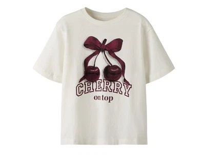 Name It t-shirt jet stream med kirsebærprint produktfoto