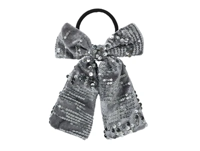 hårelastik fra Name It i grå med pailletsløjfe