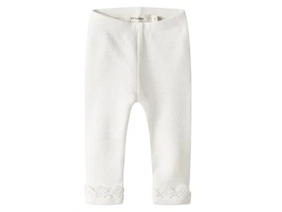 Lil' Atelier leggings coconut milk med blomsterprint