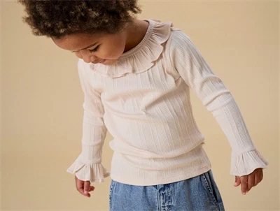 Lil\' Atelier bluse novelle peach med flæser
