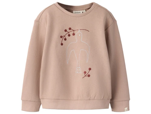 Lil Atelier sweatshirt roebuck med broderet fugl
