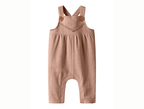 Lil\' Atelier overalls i rosabrun nuance med blondekant set forfra