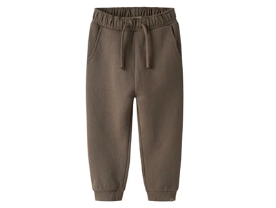 Lil' Atelier sweatpants i brun med snøre og lommer