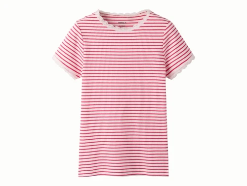 Name It rib top i råhvid nuance love potion med pink striber