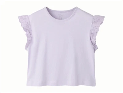 Name It top i lilla nuance orchid petal med flæseærmer