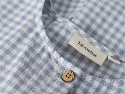 Lil\' Atelier kjole zen blue med tern