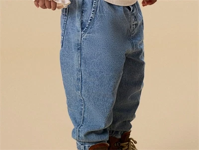 Lil\' Atelier jeans medium blue denim med baggy pasform