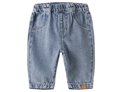 Lil\' Atelier baby jeans medium blue denim med baggy pasform