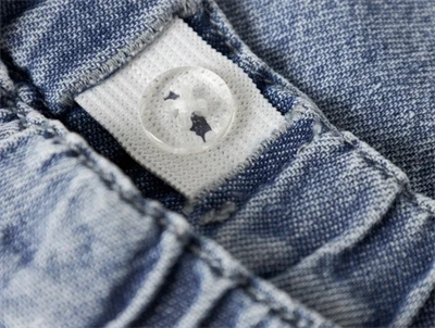 Lil\' Atelier baby jeans medium blue denim med baggy pasform