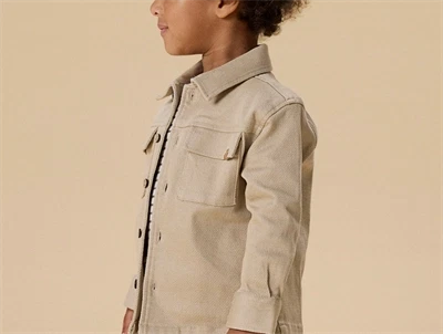 Lil\' Atelier overshirt irish cream med brystlommer