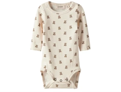 Lil' Atelier body turtledove med teddybjørnprint