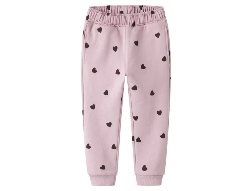 name it mini bukser burnished lilac med hjerteprint