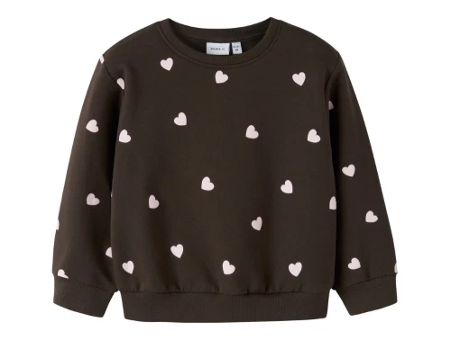 name it mini sweatshirt delicioso med hjerteprint detalje