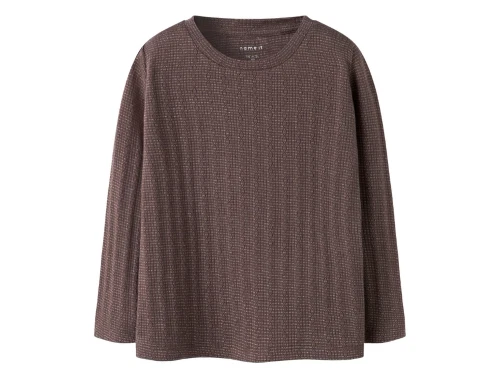 name it mini bluse peppercorn med glimmerstruktur 