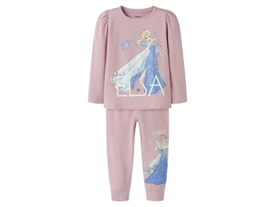 Name It natdragt lyserød keepsake lilac med Elsa print foran