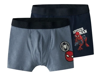 Name It 2-pak boxershorts navy og flint stone med Spiderman print