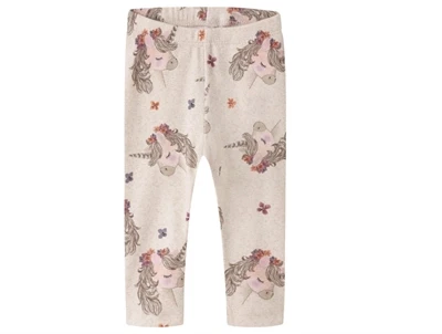 Name It leggings i beige nuance med enhjørningeprint
