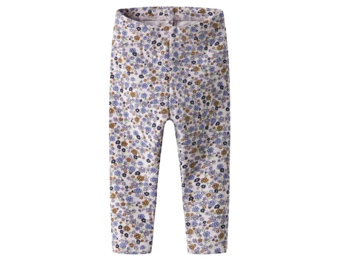 Name It leggings lilac marble med blomsterprint