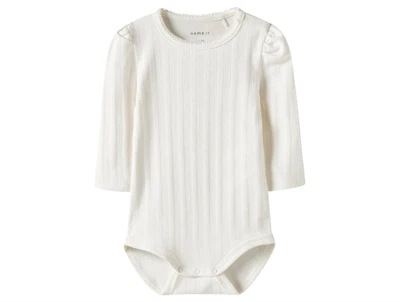 Name It body cloud dancer med pointelle mønster