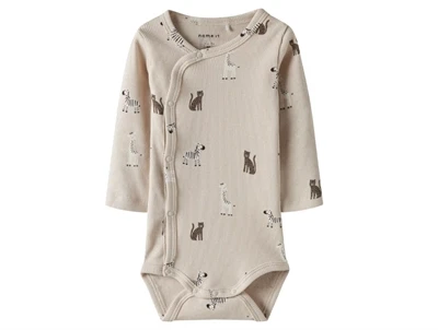 Name It slå-om body summer sand med dyreprint