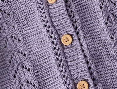 Name It cardigan lavender gray i hulstrik