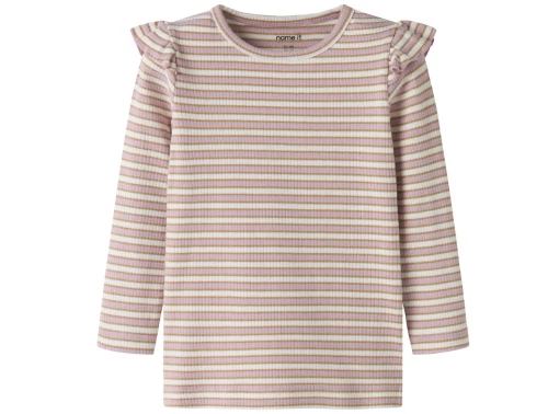Name It bluse dawn pink cloud dancer med glimmerstriber