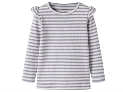 Name It bluse lavender gray cloud dancer med striber