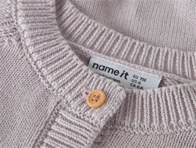 Name It cardigan lilac marble med hjertebroderi