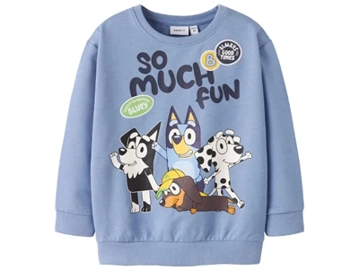 Name It sweatshirt endless sky melange med Bluey print