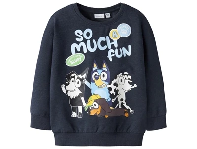 Name It sweatshirt navy blazer melange med Bluey print