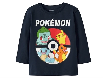 Name It bluse navy blazer med Pokémon print foran