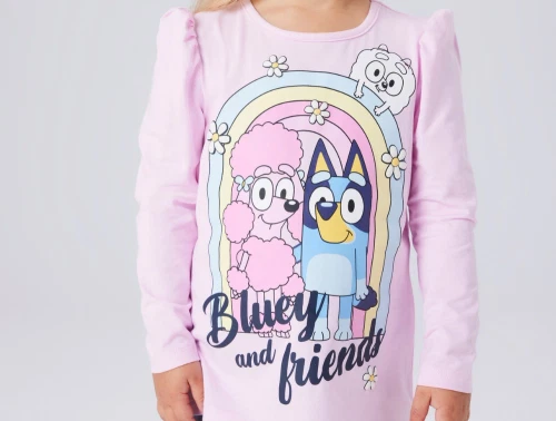 Name It bluse pirouette med Bluey og friends print