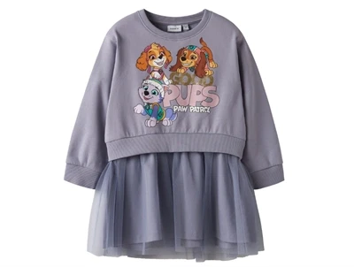 Name It Paw Patrol kjole lavender gray med tylskørt