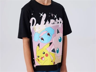 Name It t-shirt sort med Pokémon print