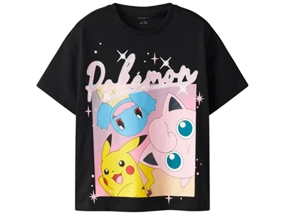 Name It t-shirt sort med Pokémon print