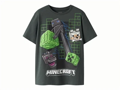 Name It t-shirt i urban chic med Minecraft print set forfra