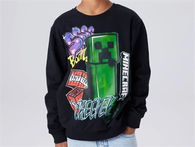 Name It sweatshirt sort med Minecraft print