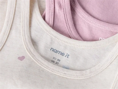 Name It undertøjstop peyote melange med hjerteprint 2-pak