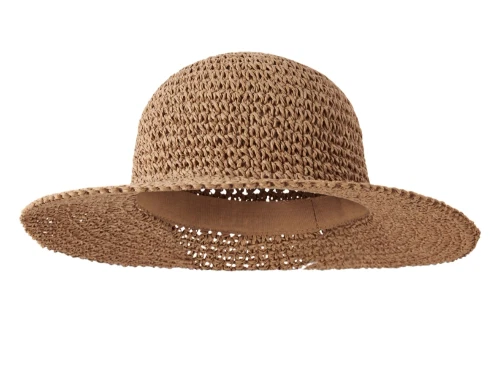 Lil\' Atelier stråhat i brun nuance med bred skygge