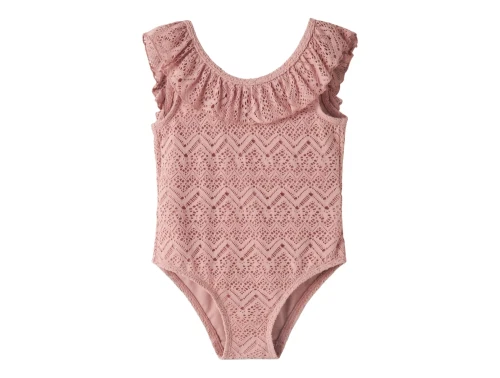 Lil\' Atelier badedragt i rosa nuance set forfra