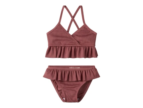 Lil\' Atelier bikini i støvet rosa nuance set forfra