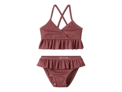 Lil' Atelier bikini i støvet rosa nuance set forfra