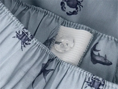 Lil\' Atelier badeshorts i blå nuance med snøre i taljen