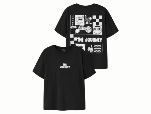 Name It t-shirt i sort med the journey print foran