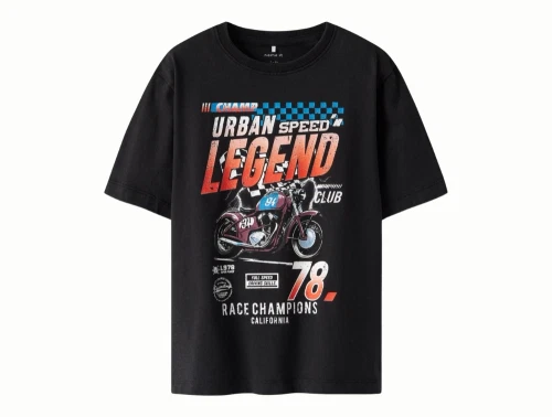 Name It t-shirt i sort med urban speed legend print foran